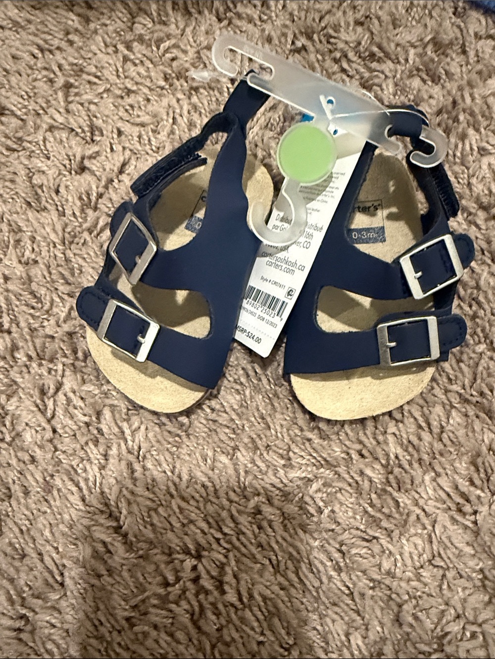 Carter's Navy Buckle-Strap Toddler Sandals